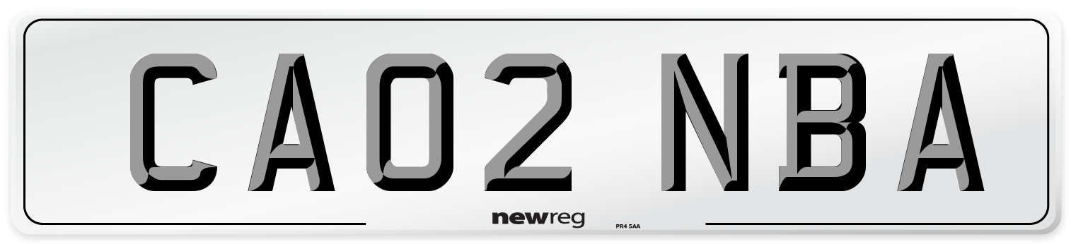 CA02 NBA Number Plate from New Reg